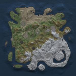 Thumbnail Rust Map: Procedural Map, Size: 3500, Seed: 694, 15 Monuments