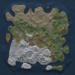 Thumbnail Rust Map: Procedural Map, Size: 4000, Seed: 1115155519, 18 Monuments