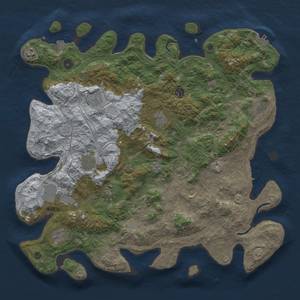 Thumbnail Rust Map: Procedural Map, Size: 4500, Seed: 138828131, 19 Monuments