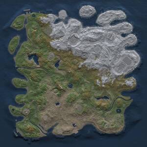 Thumbnail Rust Map: Procedural Map, Size: 4500, Seed: 1051705866, 15 Monuments