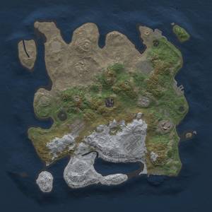 Thumbnail Rust Map: Procedural Map, Size: 3250, Seed: 67386878, 15 Monuments