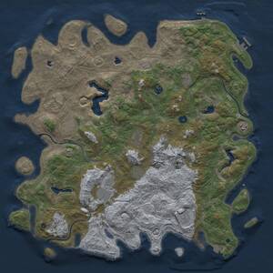 Thumbnail Rust Map: Procedural Map, Size: 5000, Seed: 2944777, 17 Monuments