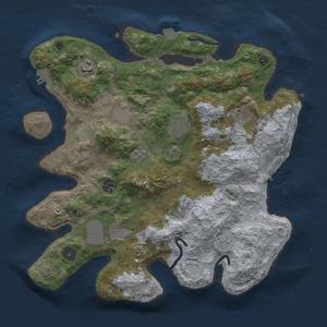 Thumbnail Rust Map: Procedural Map, Size: 3500, Seed: 321565255, 16 Monuments