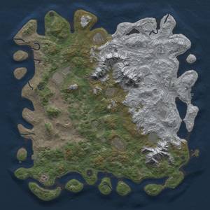 Thumbnail Rust Map: Procedural Map, Size: 5000, Seed: 302415439, 18 Monuments