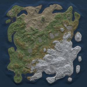 Thumbnail Rust Map: Procedural Map, Size: 4500, Seed: 17364508, 19 Monuments