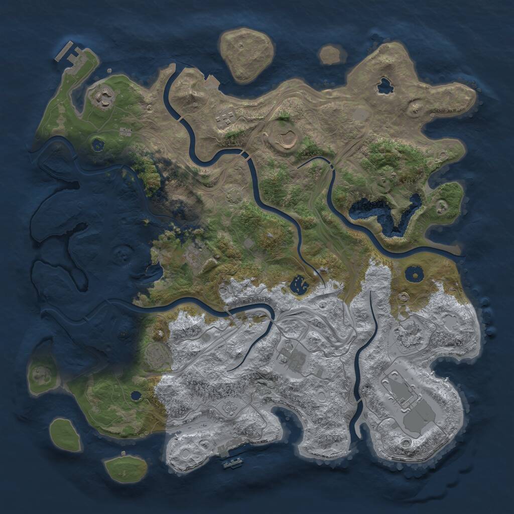 Rust Map: Procedural Map, Size: 4250, Seed: 1479406012, 15 Monuments