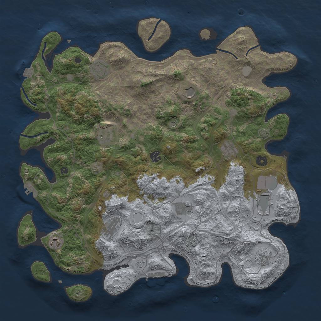 Rust Map: Procedural Map, Size: 4250, Seed: 1479406012, 19 Monuments
