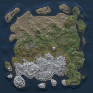 Thumbnail Rust Map: Procedural Map, Size: 4200, Seed: 888459152, 19 Monuments