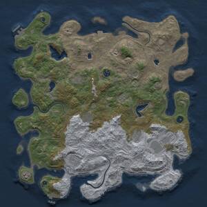 Thumbnail Rust Map: Procedural Map, Size: 4510, Seed: 118, 15 Monuments