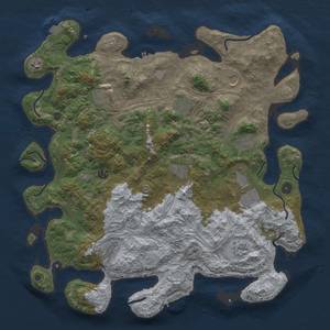 Thumbnail Rust Map: Procedural Map, Size: 4510, Seed: 118, 19 Monuments