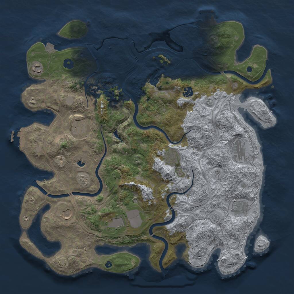 Rust Map: Procedural Map, Size: 4250, Seed: 21275, 15 Monuments