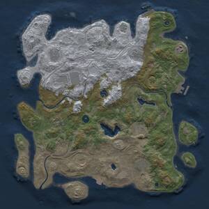 Thumbnail Rust Map: Procedural Map, Size: 4250, Seed: 205554714, 16 Monuments