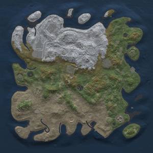 Thumbnail Rust Map: Procedural Map, Size: 4000, Seed: 1262371801, 16 Monuments