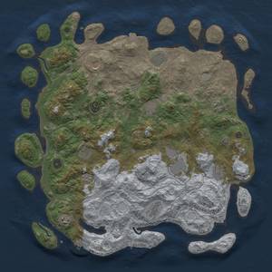 Thumbnail Rust Map: Procedural Map, Size: 4500, Seed: 1839535932, 19 Monuments