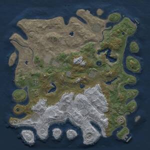 Thumbnail Rust Map: Procedural Map, Size: 4500, Seed: 1639800107, 15 Monuments