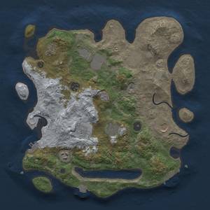 Thumbnail Rust Map: Procedural Map, Size: 3500, Seed: 1954260432, 16 Monuments