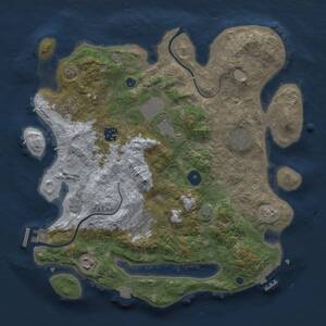 Thumbnail Rust Map: Procedural Map, Size: 3500, Seed: 1954260432, 13 Monuments