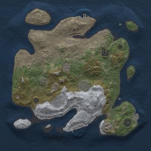 Thumbnail Rust Map: Procedural Map, Size: 3000, Seed: 1968523254, 13 Monuments