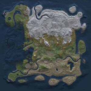 Thumbnail Rust Map: Procedural Map, Size: 4250, Seed: 104757493, 15 Monuments