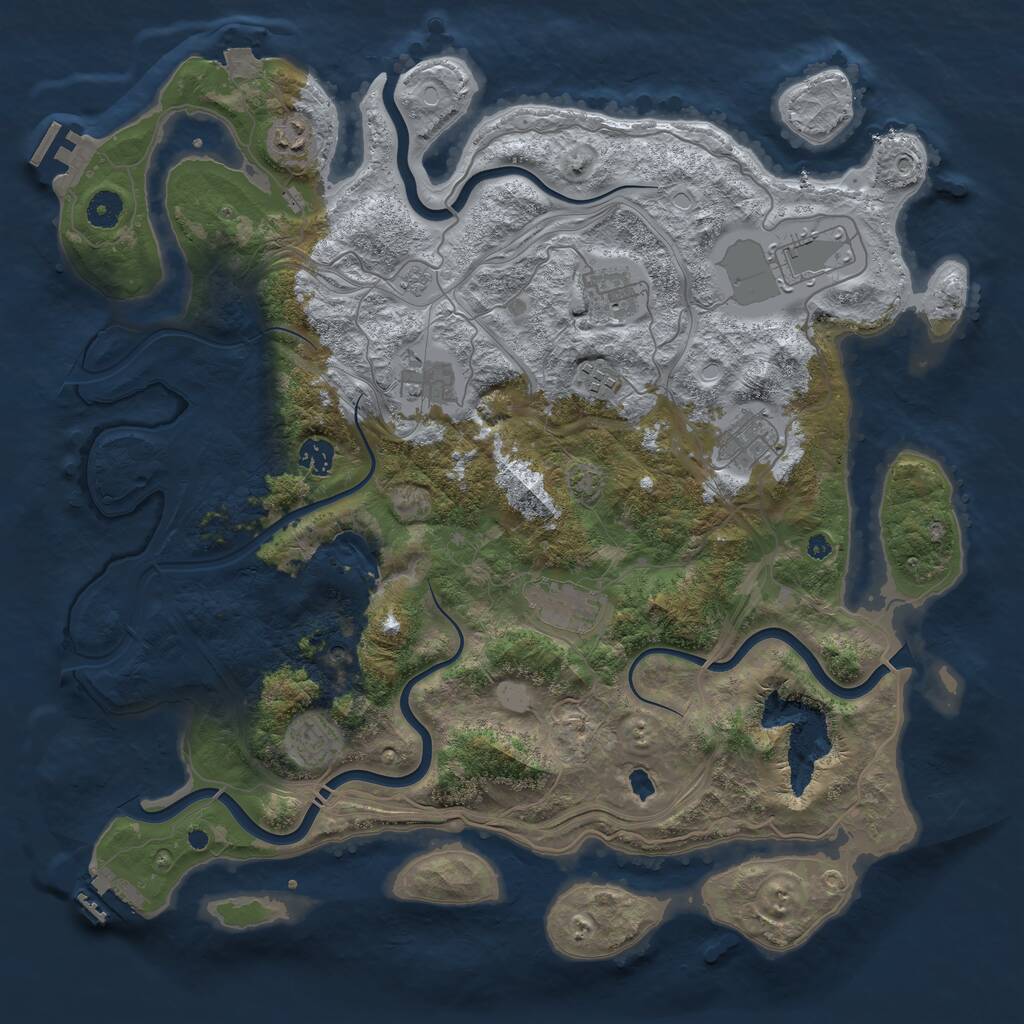 Rust Map: Procedural Map, Size: 4250, Seed: 104757493, 15 Monuments