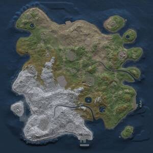 Thumbnail Rust Map: Procedural Map, Size: 3500, Seed: 1792170067, 13 Monuments