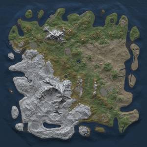 Thumbnail Rust Map: Procedural Map, Size: 5000, Seed: 8467, 19 Monuments