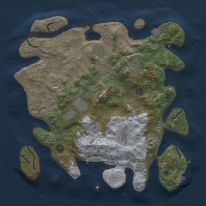 Thumbnail Rust Map: Procedural Map, Size: 3750, Seed: 671963, 16 Monuments