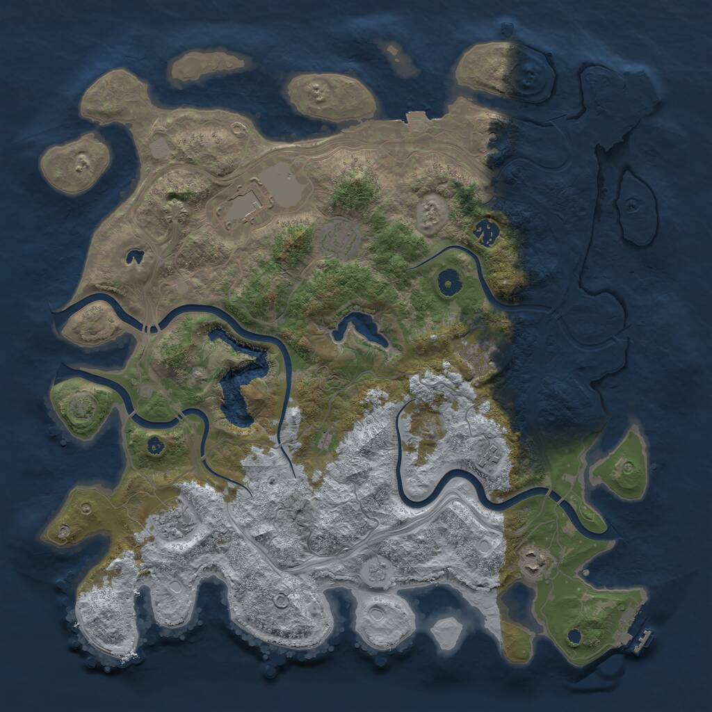 Rust Map: Procedural Map, Size: 4250, Seed: 64126163, 13 Monuments