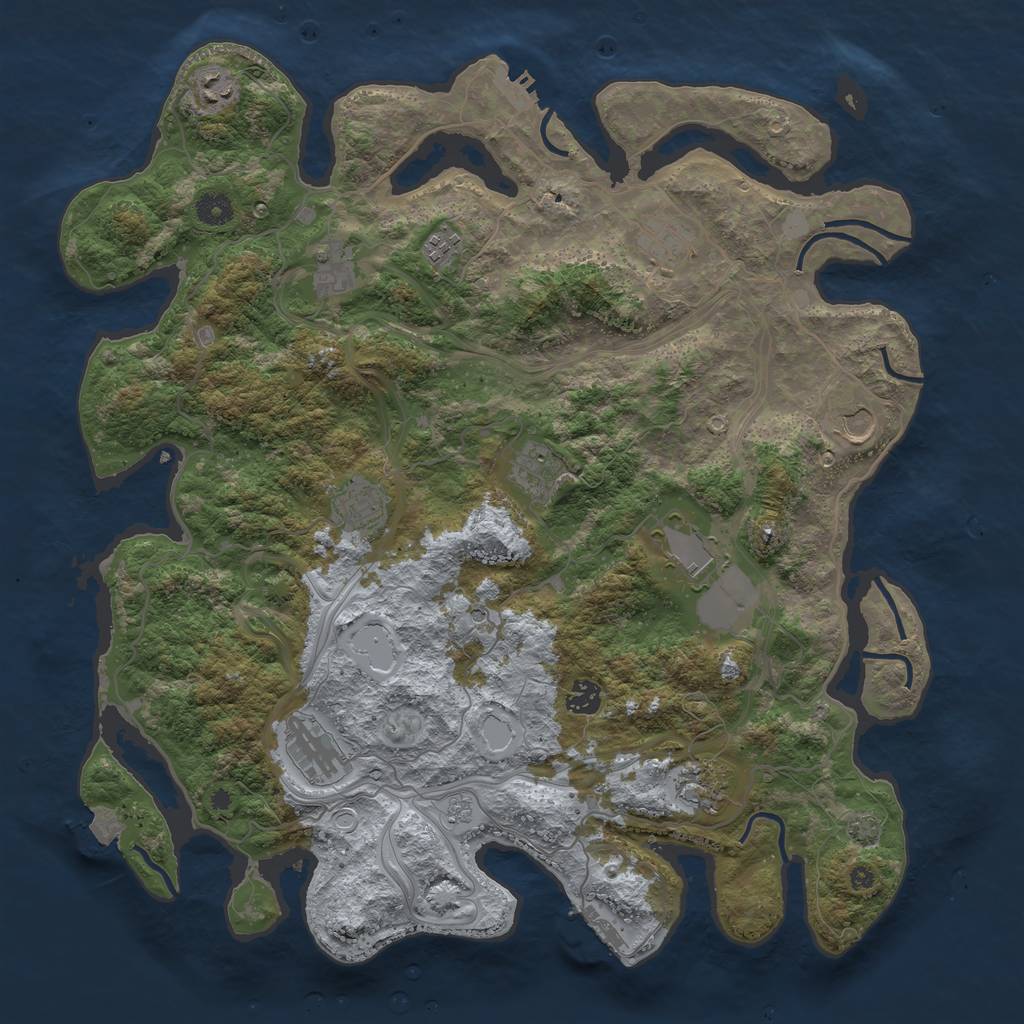 Rust Map: Procedural Map, Size: 4300, Seed: 66070191, 19 Monuments
