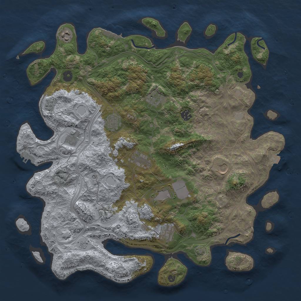 Rust Map: Procedural Map, Size: 4250, Seed: 1730986359, 19 Monuments