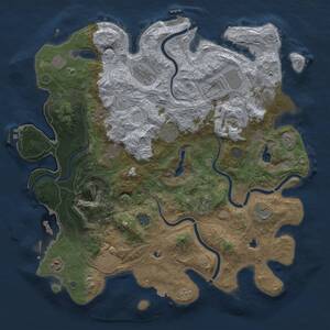 Thumbnail Rust Map: Procedural Map, Size: 4500, Seed: 639424880, 19 Monuments