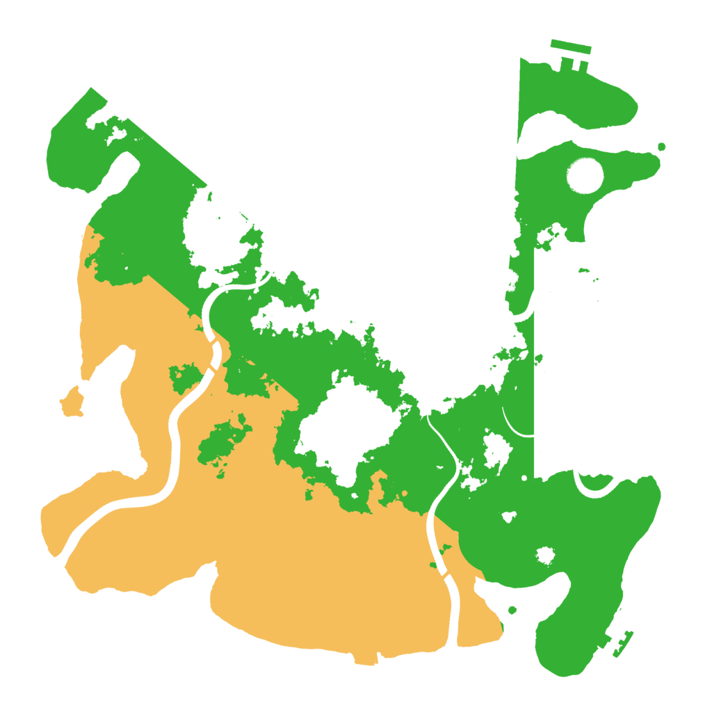 Biome Rust Map: Procedural Map, Size: 3550, Seed: 34184350