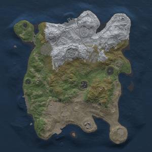 Thumbnail Rust Map: Procedural Map, Size: 3000, Seed: 1134443692, 14 Monuments