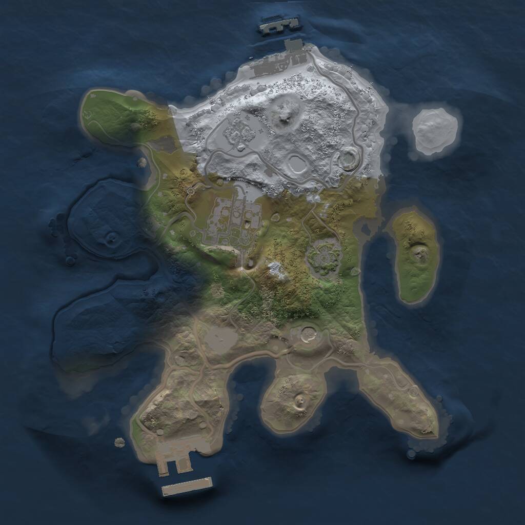 Rust Map: Procedural Map, Size: 2094, Seed: 634196, 7 Monuments