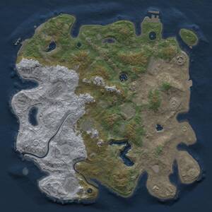 Thumbnail Rust Map: Procedural Map, Size: 4000, Seed: 421876983, 14 Monuments