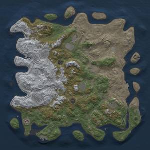 Thumbnail Rust Map: Procedural Map, Size: 4500, Seed: 290212524, 19 Monuments