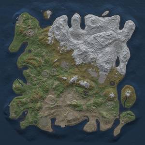 Thumbnail Rust Map: Procedural Map, Size: 4000, Seed: 474823898, 18 Monuments