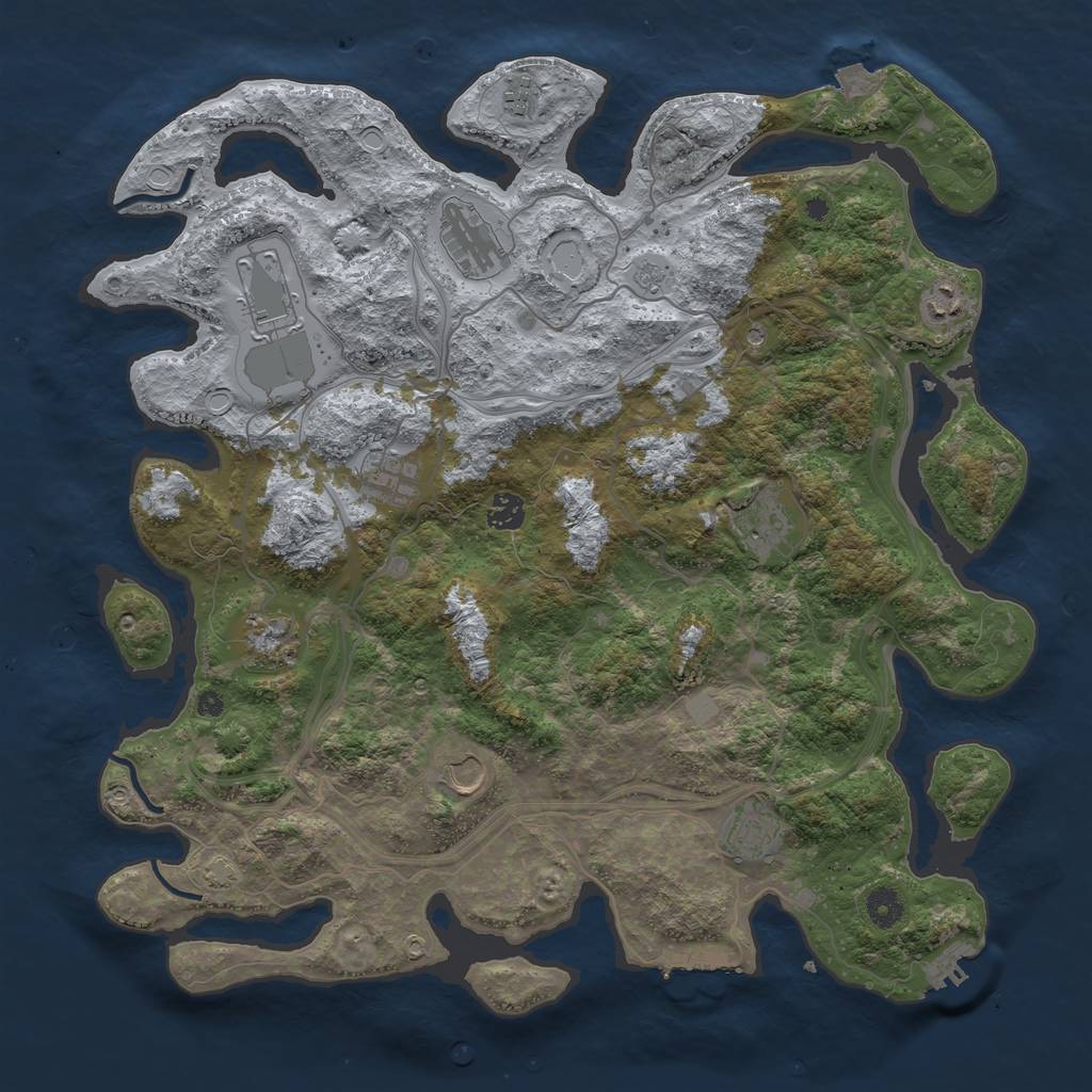 Rust Map: Procedural Map, Size: 4250, Seed: 16532583, 18 Monuments