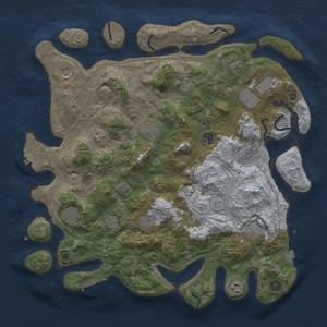 Thumbnail Rust Map: Procedural Map, Size: 4250, Seed: 1941784326, 19 Monuments