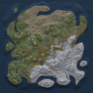 Thumbnail Rust Map: Procedural Map, Size: 4000, Seed: 122227318, 18 Monuments