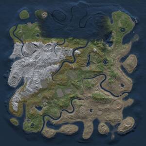 Thumbnail Rust Map: Procedural Map, Size: 4500, Seed: 467764546, 15 Monuments