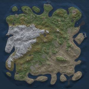 Thumbnail Rust Map: Procedural Map, Size: 4500, Seed: 467764546, 17 Monuments