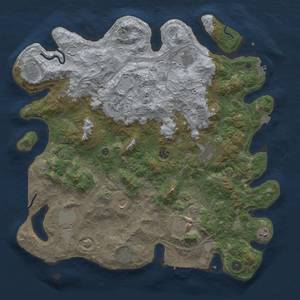 Thumbnail Rust Map: Procedural Map, Size: 4500, Seed: 378364598, 19 Monuments