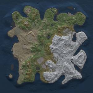 Thumbnail Rust Map: Procedural Map, Size: 3500, Seed: 3274809, 15 Monuments