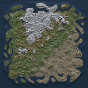 Thumbnail Rust Map: Procedural Map, Size: 6000, Seed: 960073647, 19 Monuments