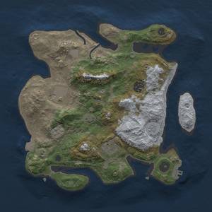 Thumbnail Rust Map: Procedural Map, Size: 3000, Seed: 232872503, 11 Monuments