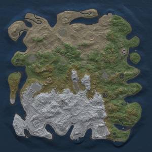 Thumbnail Rust Map: Procedural Map, Size: 4500, Seed: 1102750854, 19 Monuments