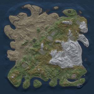 Thumbnail Rust Map: Procedural Map, Size: 4500, Seed: 1519930346, 19 Monuments