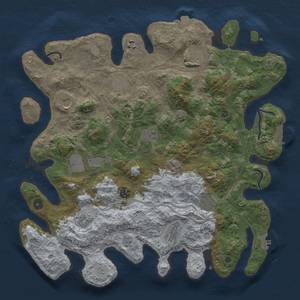 Thumbnail Rust Map: Procedural Map, Size: 4250, Seed: 1300841182, 19 Monuments