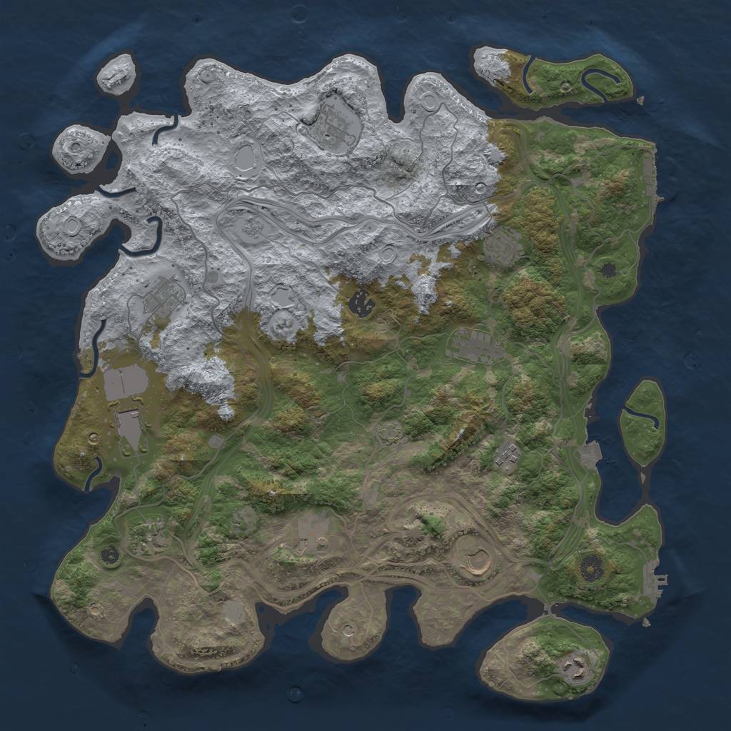 Rust Map: Procedural Map, Size: 4250, Seed: 251127526, 19 Monuments